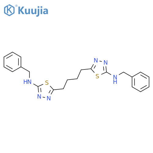 1,3,4-THIADIAZOL-2-AMINE, 5,5'-(1,4-BUTANEDIYL)BIS[N-(PHENYLMETHYL)- structure