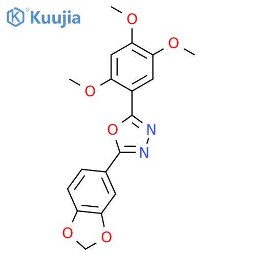 2-(1,3-Benzodioxol-5-yl)-5-(2,4,5-trimethoxyphenyl)-1,3,4-oxadiazole structure