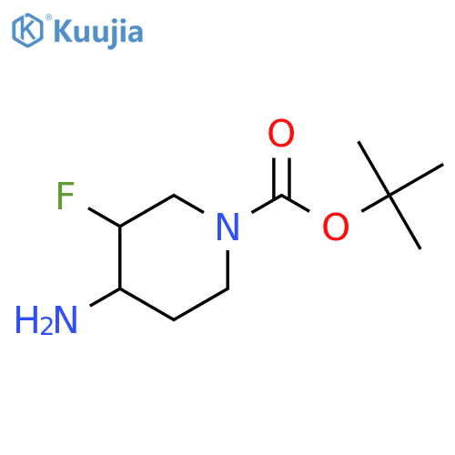tert-butyl (3S,4R)-4-amino-3-fluoropiperidine-1-carboxylate structure