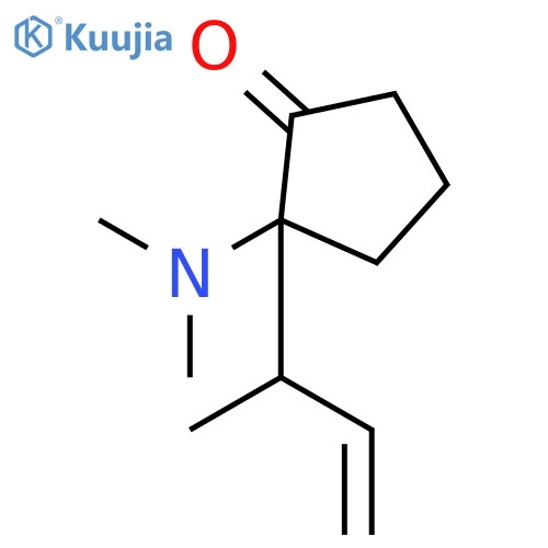 CYCLOPENTANONE, 2-(DIMETHYLAMINO)-2-(1-METHYL-2-PROPENYL)- structure