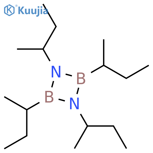 1,3,2,4-Diazadiboretidine, 1,2,3,4-tetrakis(1-methylpropyl)- structure