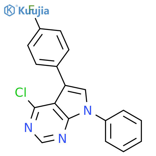 4-Chloro-5-(4-fluorophenyl)-7-phenyl-7H-pyrrolo[2,3-d]pyrimidine structure