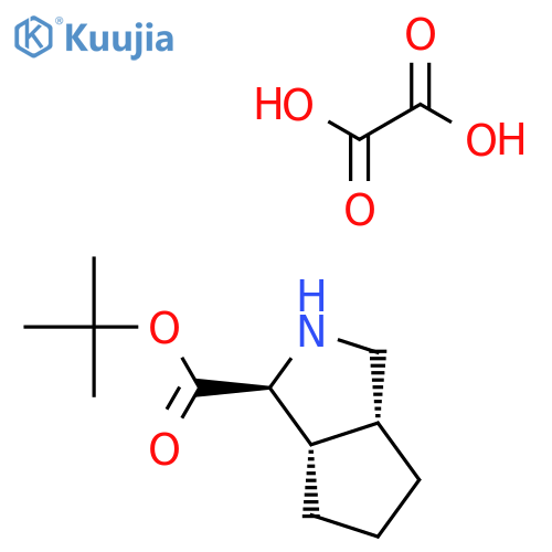 tert-butyl (3S,3aS,6aR)-1,2,3,3a,4,5,6,6a-octahydrocyclopenta[c]pyrrole-3-carboxylate;oxalic acid structure