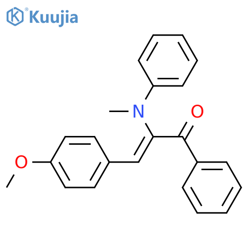 2-Propen-1-one, 3-(4-methoxyphenyl)-2-(methylphenylamino)-1-phenyl-,(2Z)- structure