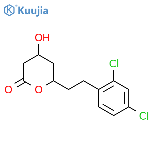 2H-Pyran-2-one,6-[2-(2,4-dichlorophenyl)ethyl]tetrahydro-4-hydroxy-, (4R-trans)- (9CI) structure