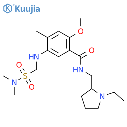 5-{[(dimethylsulfamoyl)methyl]amino}-N-[(1-ethylpyrrolidin-2-yl)methyl]-2-methoxy-4-methylbenzamide structure