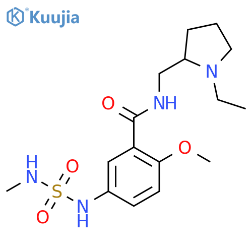 N-[(1-ethylpyrrolidin-2-yl)methyl]-2-methoxy-5-[(methylsulfamoyl)amino]benzamide structure