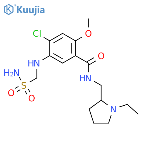 Benzamide, 5-((aminosulfonyl)methylamino)-4-chloro-N-((1-ethyl-2-pyrrolidinyl)methyl)-2-methoxy- structure