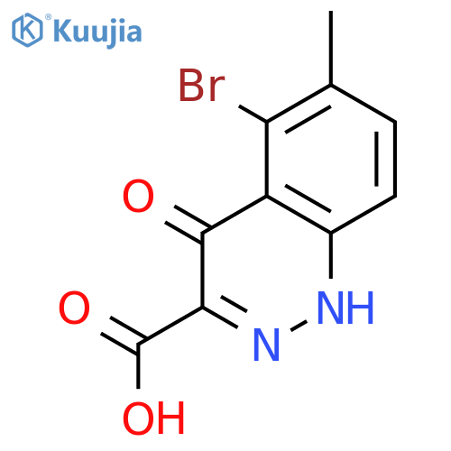 5-Bromo-6-methyl-4-oxo-1,4-dihydrocinnoline-3-carboxylic acid structure