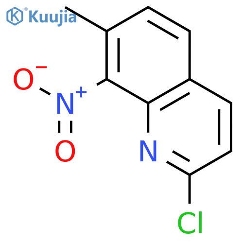 Quinoline, 2-chloro-7-methyl-8-nitro- structure