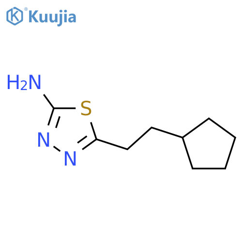 5-(2-Cyclopentylethyl)-1,3,4-thiadiazol-2-amine structure