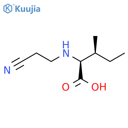 Isoleucine, N-(2-cyanoethyl)- structure