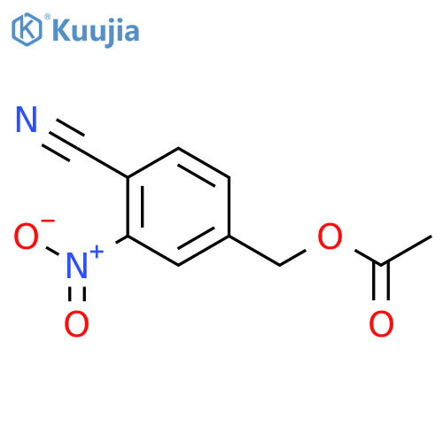 Benzonitrile, 4-[(acetyloxy)methyl]-2-nitro- structure