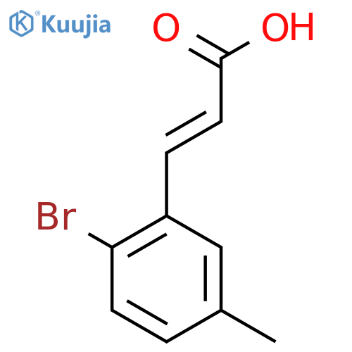 (2E)-3-(2-bromo-5-methylphenyl)prop-2-enoic acid structure