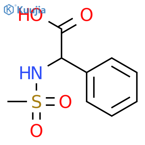 (Methylsulfonyl)amino(phenyl)acetic acid structure