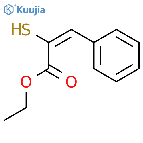 2-Propenoic acid, 2-mercapto-3-phenyl-, ethyl ester, (E)- structure