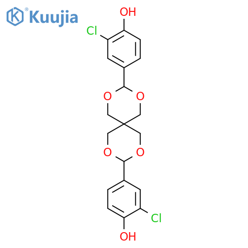 4,4'-(2,4,8,10-Tetraoxaspiro[5.5]undecane-3,9-diyl)bis(2-chlorophenol) structure