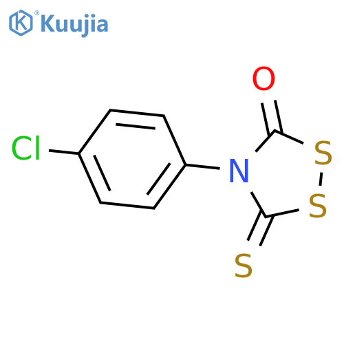 1,2,4-Dithiazolidin-3-one, 4-(4-chlorophenyl)-5-thioxo- structure