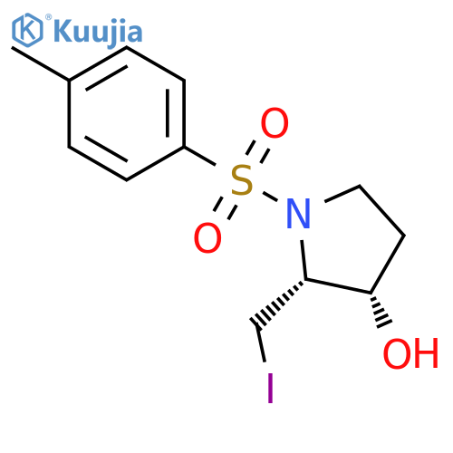 3-PYRROLIDINOL, 2-(IODOMETHYL)-1-[(4-METHYLPHENYL)SULFONYL]-, CIS- structure