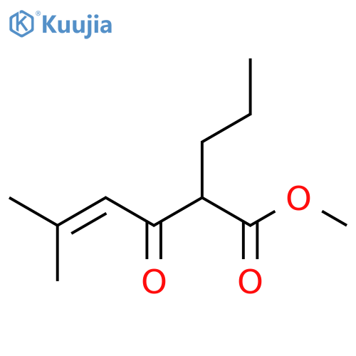4-Hexenoic acid, 5-methyl-3-oxo-2-propyl-, methyl ester structure