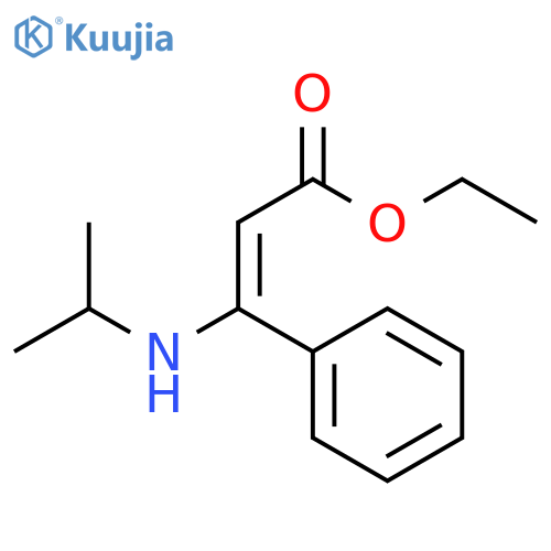 2-Propenoic acid, 3-[(1-methylethyl)amino]-3-phenyl-, ethyl ester structure