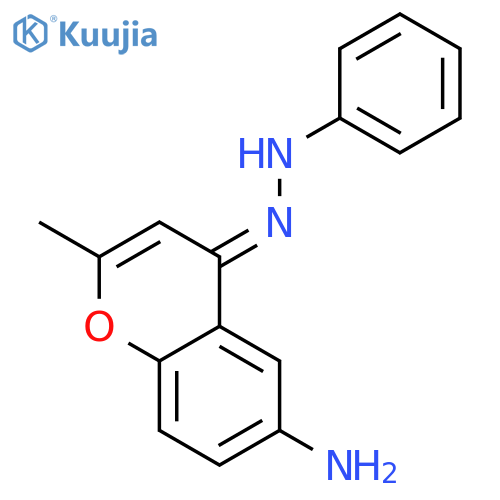 4H-1-Benzopyran-4-one, 6-amino-2-methyl-, phenylhydrazone structure