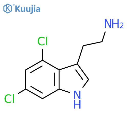 2-(4,6-dichloro-1H-indol-3-yl)ethan-1-amine structure