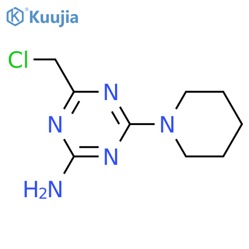 4-(Chloromethyl)-6-piperidin-1-yl-1,3,5-triazin-2-amine structure