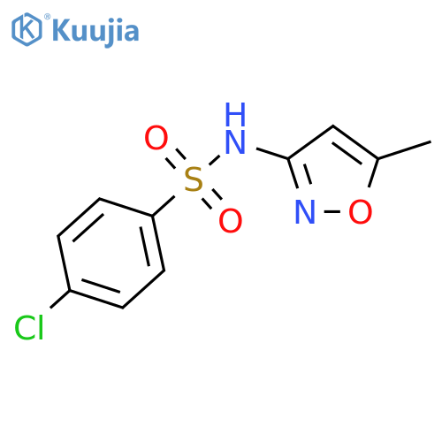 4-chloro-N-(5-methyl-1,2-oxazol-3-yl)benzenesulfonamide structure