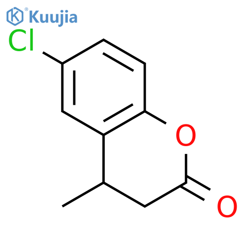 2H-1-Benzopyran-2-one, 6-chloro-4-methyl-3,4-dihydro- structure