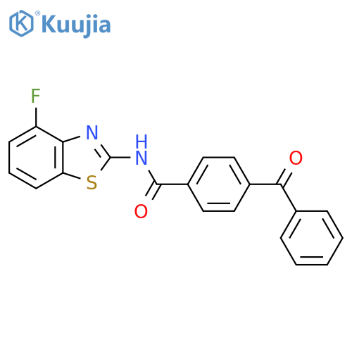 4-benzoyl-N-(4-fluoro-1,3-benzothiazol-2-yl)benzamide structure