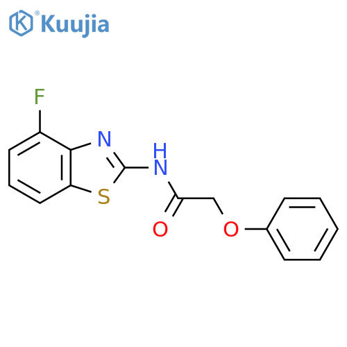 N-(4-fluoro-1,3-benzothiazol-2-yl)-2-phenoxyacetamide structure