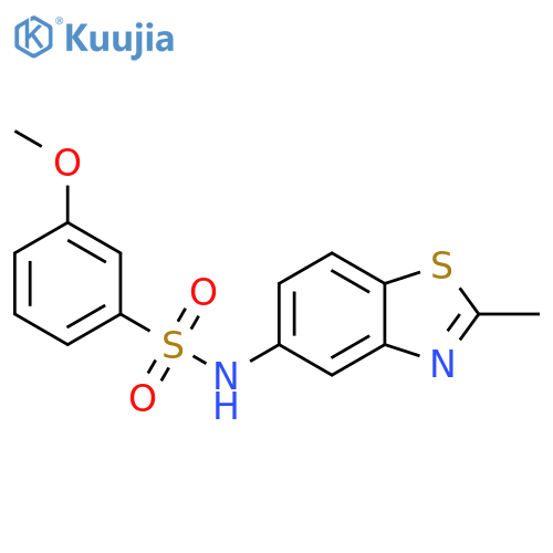 3-methoxy-N-(2-methyl-1,3-benzothiazol-5-yl)benzene-1-sulfonamide structure
