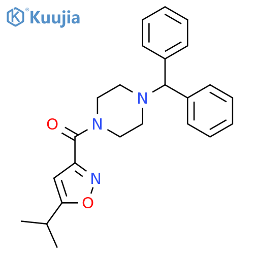 (4-Benzhydryl-piperazin-1-yl)-(5-isopropyl-isoxazol-3-yl)-methanone structure