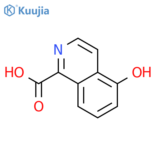 1-Isoquinolinecarboxylicacid, 5-hydroxy- structure