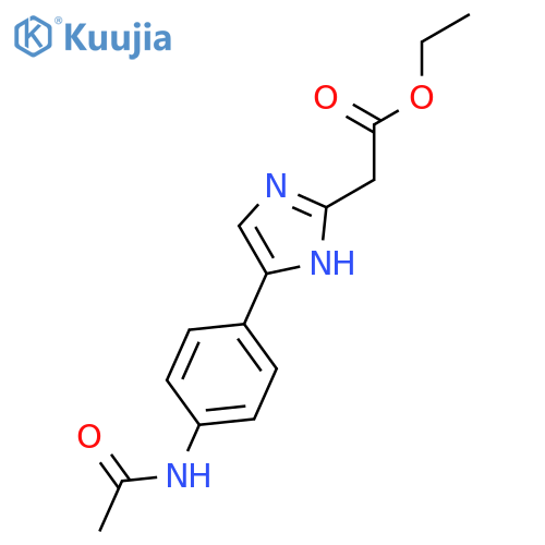 5-4-(Acetylamino)phenyl-1H-imidazole-2-acetic acidethylester structure