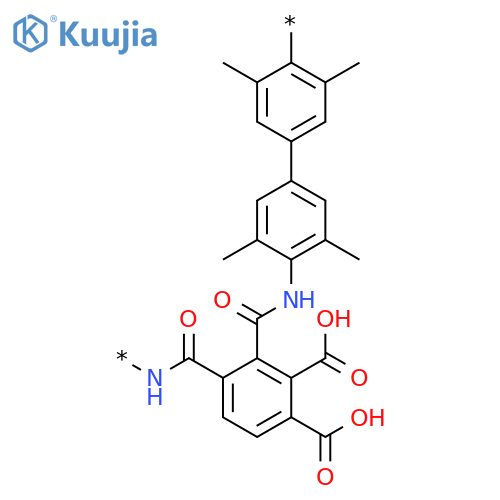 Poly[iminocarbonyl(dicarboxyphenylene)carbonylimino(3,3',5,5'-tetramethyl[1,1'-biphenyl]-4,4'-diyl)] structure