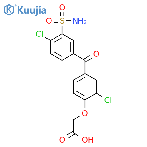 ACETIC ACID, [4-[3-(AMINOSULFONYL)-4-CHLOROBENZOYL]-2-CHLOROPHENOXY]- structure