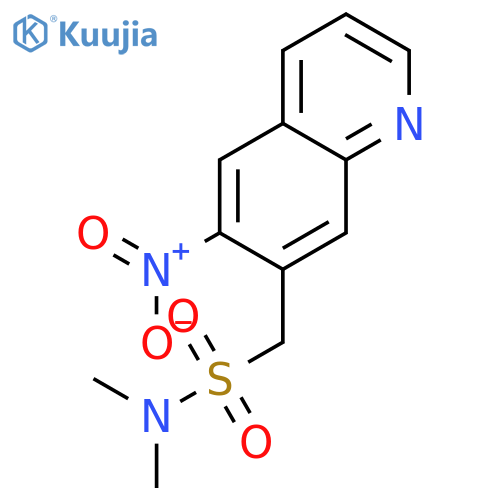 7-QUINOLINEMETHANESULFONAMIDE, N,N-DIMETHYL-6-NITRO- structure