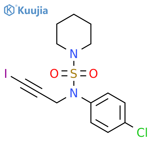 1-Piperidinesulfonamide, N-(4-chlorophenyl)-N-(3-iodo-2-propynyl)- structure
