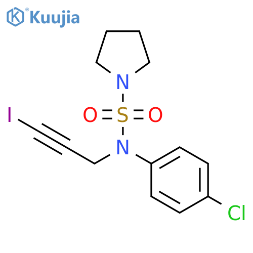 1-PYRROLIDINESULFONAMIDE, N-(4-CHLOROPHENYL)-N-(3-IODO-2-PROPYNYL)- structure