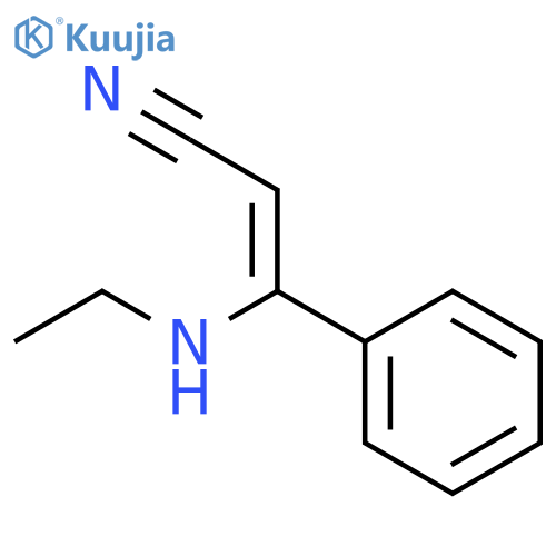 2-Propenenitrile, 3-(ethylamino)-3-phenyl-, (E)- structure