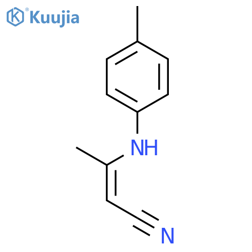 2-Butenenitrile, 3-[(4-methylphenyl)amino]-, (E)- structure