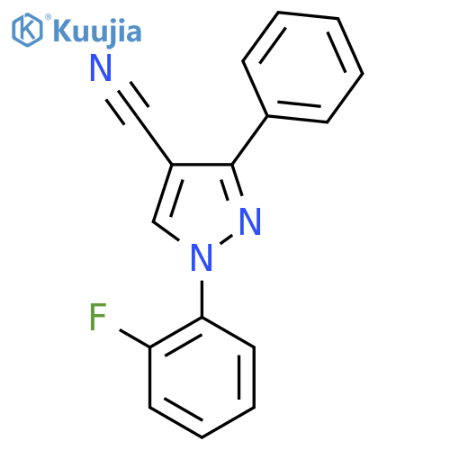 1-(2-Fluorophenyl)-3-phenyl-1H-pyrazole-4-carbonitrile structure