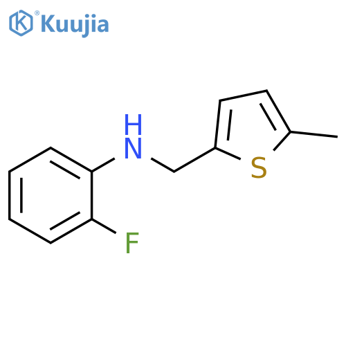 2-fluoro-N-(5-methylthiophen-2-yl)methylaniline structure