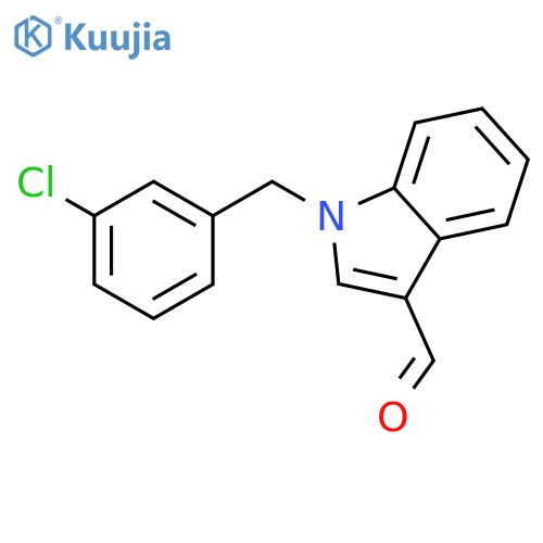 1-[(3-chlorophenyl)methyl]-1H-indole-3-carbaldehyde structure