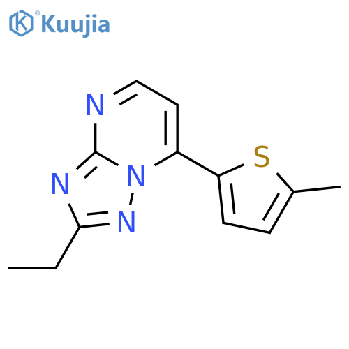 [1,2,4]TRIAZOLO[1,5-A]PYRIMIDINE, 2-ETHYL-7-(5-METHYL-2-THIENYL)- structure