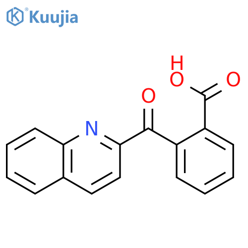 Benzoic acid, 2-(2-quinolinylcarbonyl)- structure