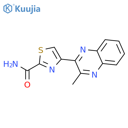 2-Thiazolecarboxamide, 4-(3-methyl-2-quinoxalinyl)- structure