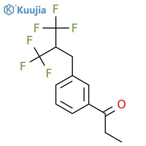 1-Propanone, 1-[3-[3,3,3-trifluoro-2-(trifluoromethyl)propyl]phenyl]- structure